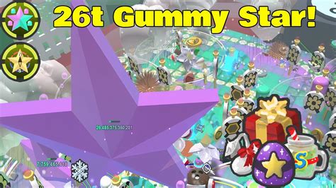 WORLD RECORD 26t Gummy Star! 140t Boost | Bee Swarm Simulator - YouTube