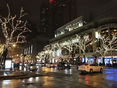 Chicago, downtown Chicago, city, downtown, city lights, Michigan Avenue ...