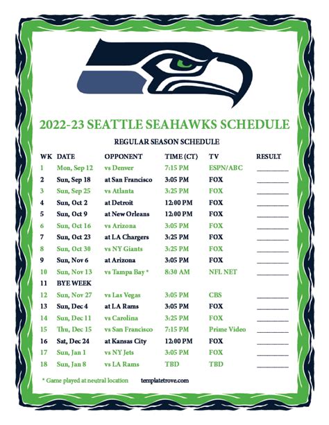 Seahawks Schedule 2024 Preseason - Geri Pennie