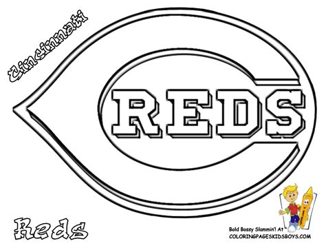 Free Cincinnati Reds Coloring Pages