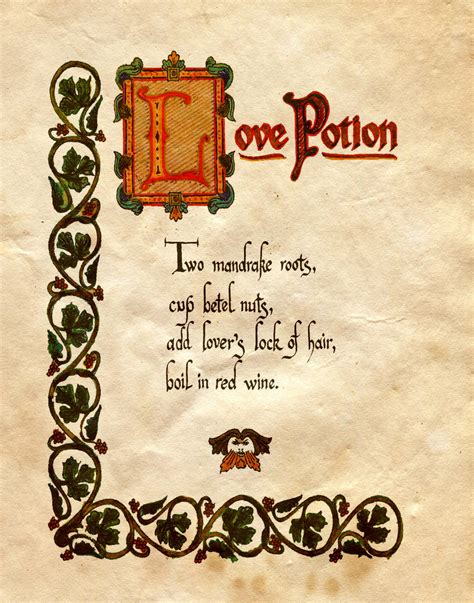 Ancient Love Potion (Printable Page) – Witches Of The Craft®