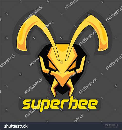 Cool Super Bee Logo Design Vector: vector de stock (libre de regalías) 1498501049 | Shutterstock