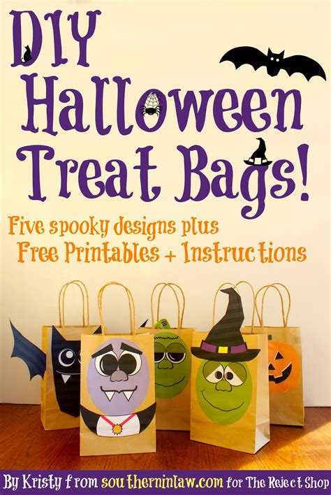 Southern In Law: DIY Halloween Treat Bags [Includes FREE Templates!]