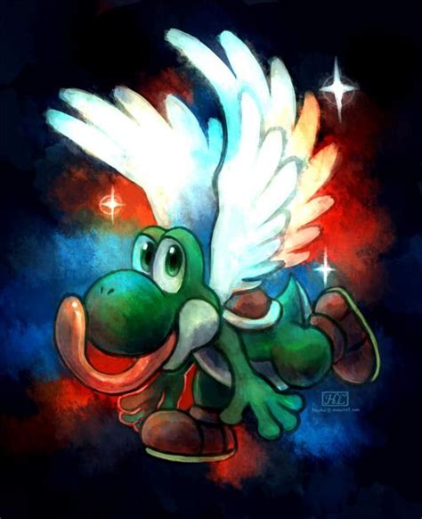 WINGED YOSHI! | Super mario art, Mario art, Nintendo art