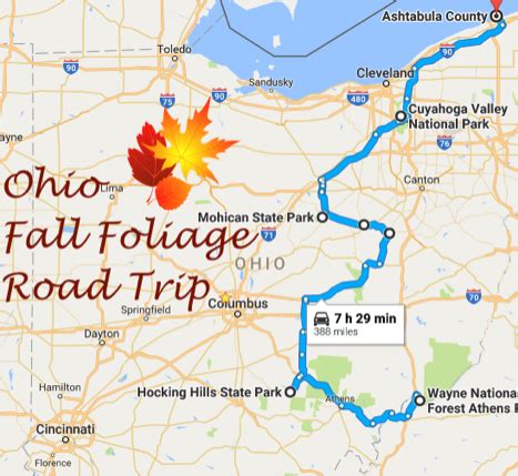 Take A Fall Foliage Road Trip Through The State Of Ohio