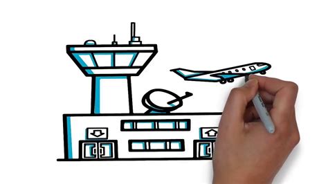 Airport Drawing For Kids / How To Draw An Airport Youtube - Not only models/airport drawing for ...