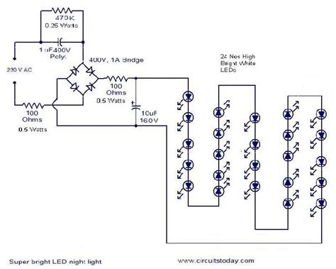 Mains Operated LED Circuit - ZONA ELEKTRONIKA