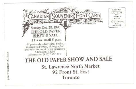 Interior, The Old Paper Show, Toronto 1990, Deltiology | Topics - Events - Exhibitions & Expos ...