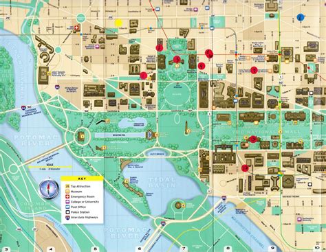 Map of dc monuments and memorials - Map of dc monuments and memorials ...