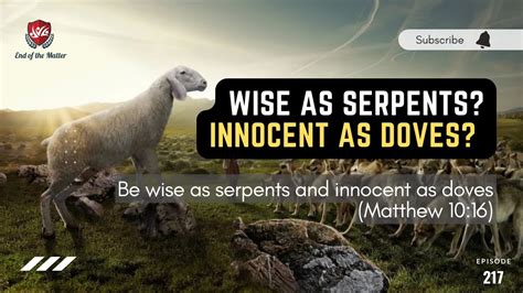 217 Be wise as serpents and innocent as doves (Matthew 10:16) | Patrick Jacob - YouTube