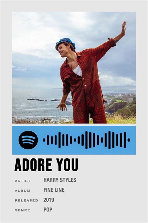 harry styles adore you spotify minimalist poster | Music poster ideas ...