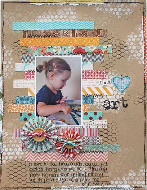 Creative Scrapbooking Page Ideas - Coloring Barbie