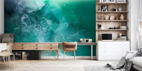 Emerald Ocean wallpaper mural 100% PVC-free and non-toxic