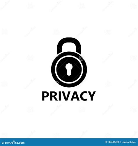 Black Privacy icon or sign stock vector. Illustration of padlock - 144685428