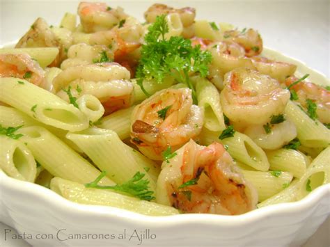 Mi Blog de Cocina: Pasta con Camarones al Ajillo