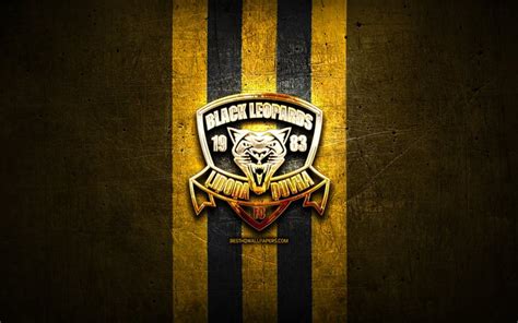 Download wallpapers Black Leopards FC, golden logo, Premier Soccer ...