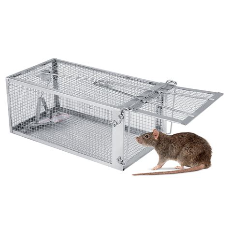 DOACT Pest Trap Cage,26.2*14*11.4cm Rat Trap Cage Small Live Animal Pest Rodent Mouse Control ...