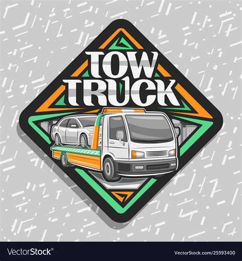 Logo for tow truck Royalty Free Vector Image - VectorStock