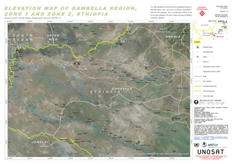 Elevation Map of Gambella Region, Zone 1 and Zone 2, Ethiopia (as of 17 ...