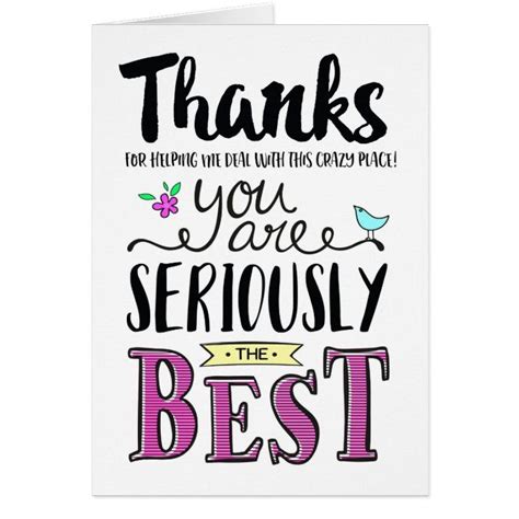 Co-worker Thanks, You are SERIOUSLY the best! | Zazzle.com | Thank you quotes for coworkers ...