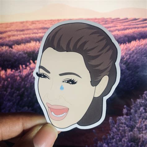 Kim Kardashian Crying Sticker Laptop Decal Kardasian - Etsy