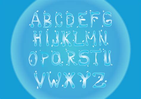 Free Water Font Vector - Download Free Vector Art, Stock Graphics & Images