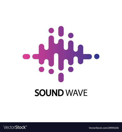 Sound wave logo icon Royalty Free Vector Image