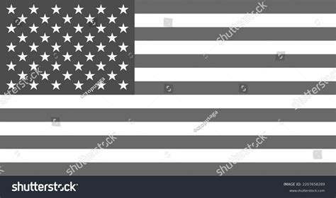 American Flag Grayscale Color Us Flag Stock Vector (Royalty Free ...