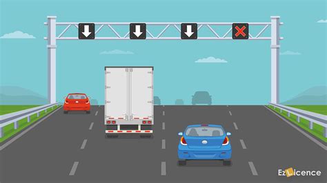 Overhead Lane Use Signals Control the Use of Lanes Where