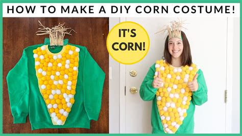 IT'S CORN! | How To Make A Corn Costume for Halloween / Easy Last Minute Halloween Costume Idea ...