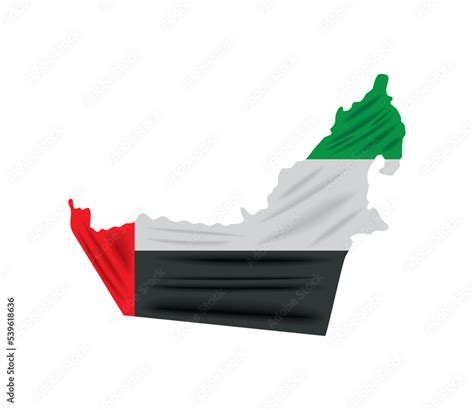 UAE flag in map Stock Vector | Adobe Stock