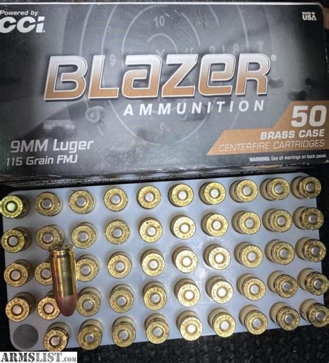 ARMSLIST - For Sale: 9mm 115g Blazer Brass ammo