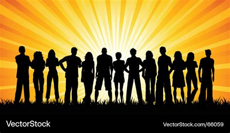 Crowd of people Royalty Free Vector Image - VectorStock