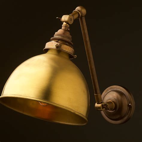 Antique brass Adjustable arm wall sconce shade