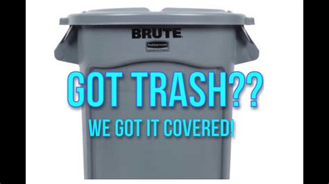 RUBBERMAID BRUTE TRASH CAN REVIEW (44 GALLONS) - YouTube