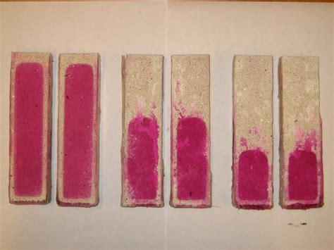 Phenolphthalein test on mortar beams | Download Scientific Diagram