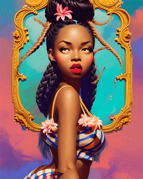 Stunning Melanin Pin Up Girl · Creative Fabrica