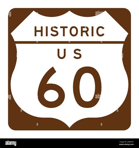 Historic us route 60 sign Stock Photo - Alamy