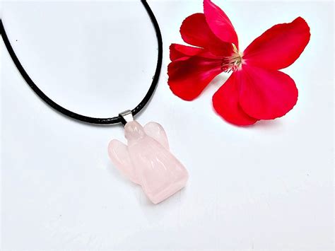 Rose Quartz Angel Necklace - Hello Indigo Halo