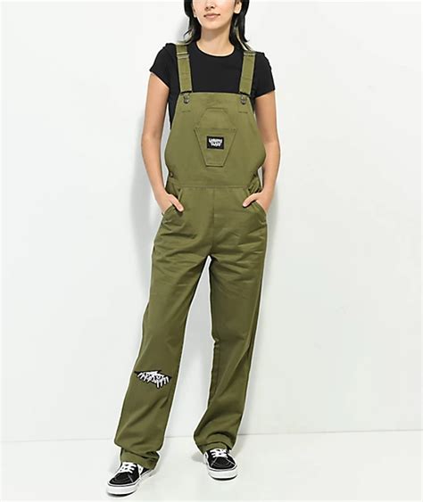 Lurking Class by Sketchy Tank Terror Olive Green Overalls