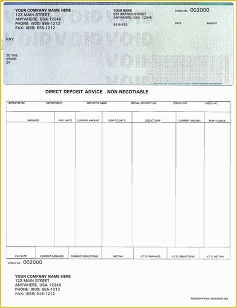 Free Printable Payroll Checks