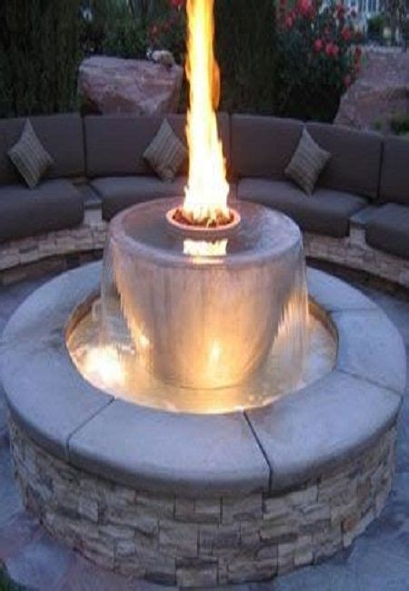 Fire Fountain. Fire and water great combination. | Outdoor fire pit ...