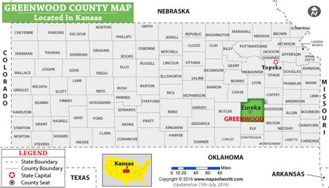 Greenwood County Map, Kansas