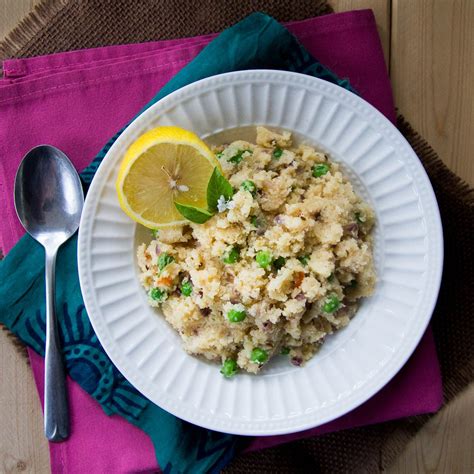 Savory Cream of Wheat with Onions and Peas (Upma) - Indiaphile