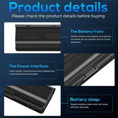 Long Life Notebook Laptop Battery for HP MU06 MU09 SPARE 593554-001 593553-001 – Actu-tun