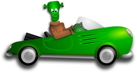 Public Domain Clip Art Image | Little Frankenstein Driver | ID: 13933689012992 ...