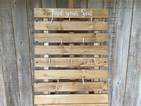 Rustic Wedding Seating Plan Board - Etsy