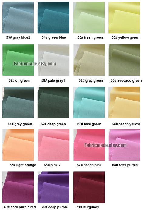 71 Colors Thin Solid Cotton Fabric Lining Fabric 1/2 Yard - Etsy