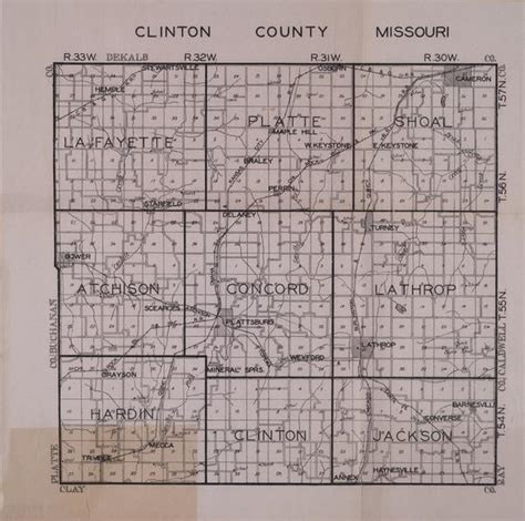 Map of Clinton County, Missouri | MU Digital Library, University of ...