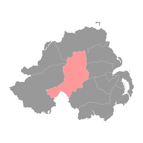 Mid Ulster map, administrative district of Northern Ireland. Vector ...